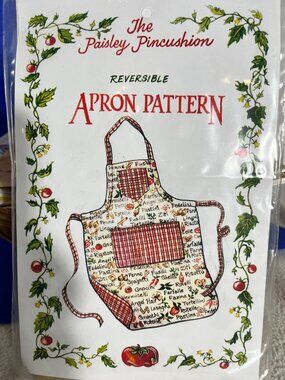 The Paisley Pincushion REVERSIBLE APRON Sewing Pattern